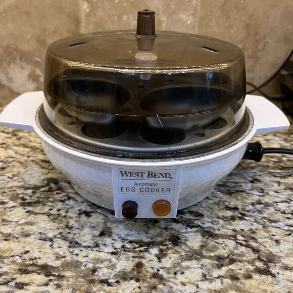Vintage West Bend Automatic Electric Egg Cooker Poacher Hard Boiled 86618 USA - Picture 1 of 8
